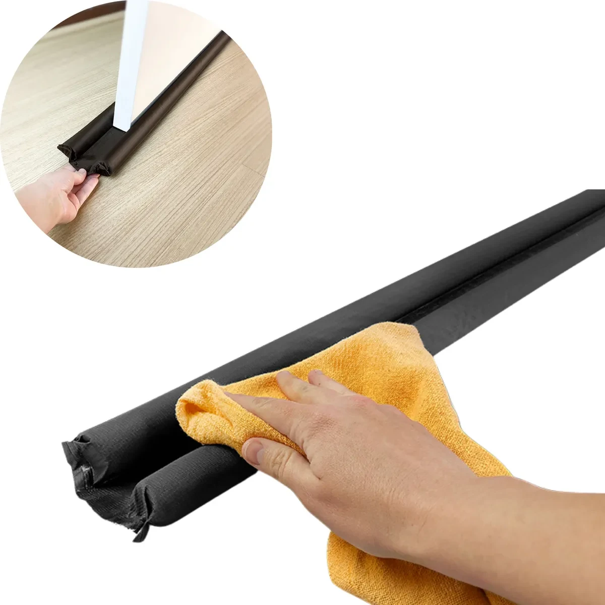 Protetor Veda Porta Rolinho Bem Prat: Conforto e Proteção (Marrom) Veda Porta Rolinho - Protetor de Porta BemPrat Rolinho 80cm