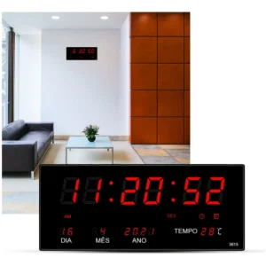 relógio de parede digital - Relógio De Parede Lelong Digital Preto