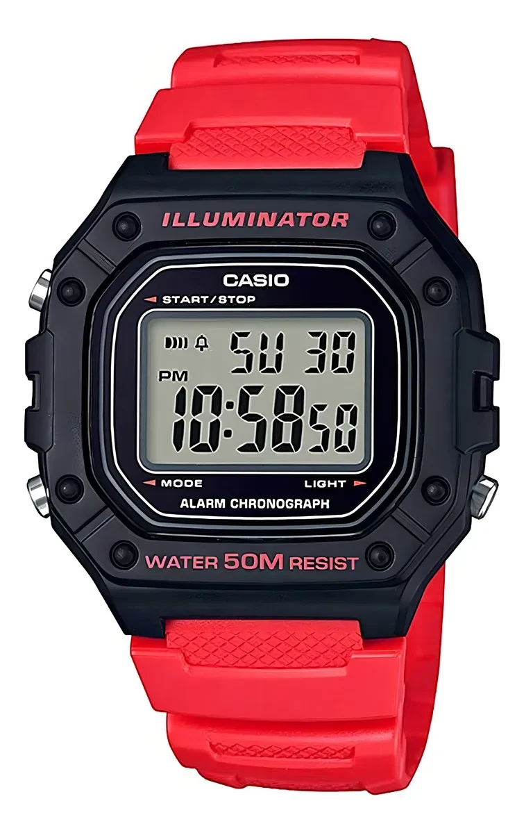 Relógio Casio Youth W-218H-4BVDF Vermelho: Desconto e Frete Grátis! relógio casio w-218h-4bvdf - Relógio Casio Youth W-218H-4BVDF