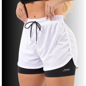 Short Duplo Academia Feminino - Short Duplo .mm Academia Feminino