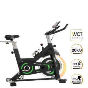 bicicleta ergometrica spinning - Bicicleta Ergométrica Spinning WCT Fitness Preto/Verde