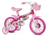 bicicleta infantil aro 12 - Bicicleta Infantil Nathor Flower 12 Rosa