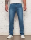 calça jeans masculina corte reto - Calça Jeans Masculina Red Way Corte