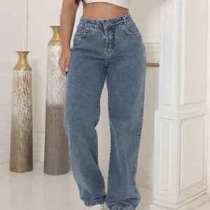Calça Jeans Wide Leg Feminina - Calça Jeans Wide Leg Feminina Stillger