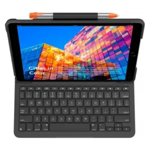 capa com teclado para ipad - Capa com Teclado Slim Folio Logitech