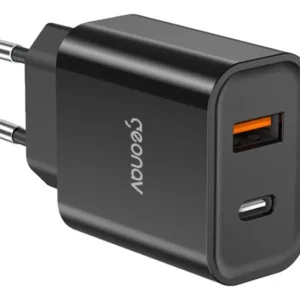 carregador 20w turbo - Carregador 20W Turbo PD Duo Preto