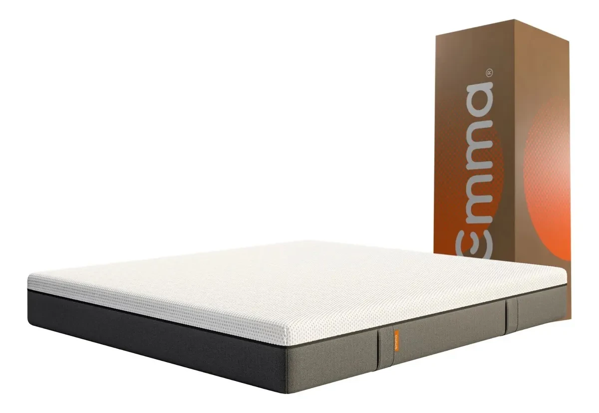 Colchão Emma Original Casal Branco/Cinza - Conforto Alemão com Frete Grátis! colchão Emma casal - Colchão Emma Original Classic Casal Branco/Cinza