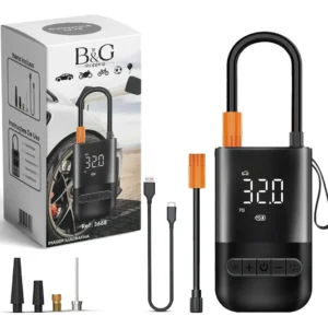 Compressor De Ar Digital Portátil Para Carro Bike Moto Sem Fio Portátil Cor Preta Alta Precisão