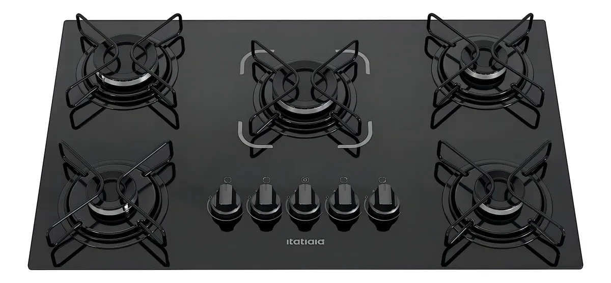 Cooktop 5 Bocas Itatiaia Essencial Preto com Melhor Preço e Frete Grátis cooktop 5 bocas - Cooktop Itatiaia Essencial 5 Bocas Preto