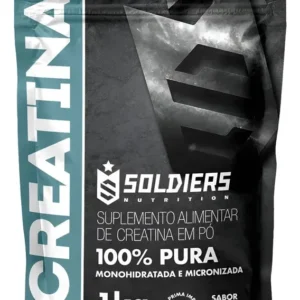 Creatina Monohidratada 1Kg Soldiers Nutrition 100% Pura Importada Alta Performance Músculo Treino