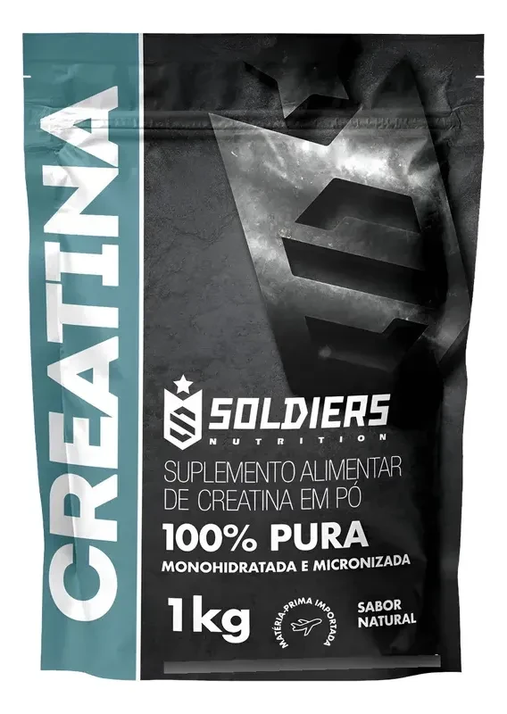 Creatina Monohidratada 1Kg Soldiers Nutrition 100% Pura Importada Alta Performance Músculo Treino Creatina Monohidratada 1Kg Soldiers Nutrition 100% Pura Importada Alta Performance Músculo Treino