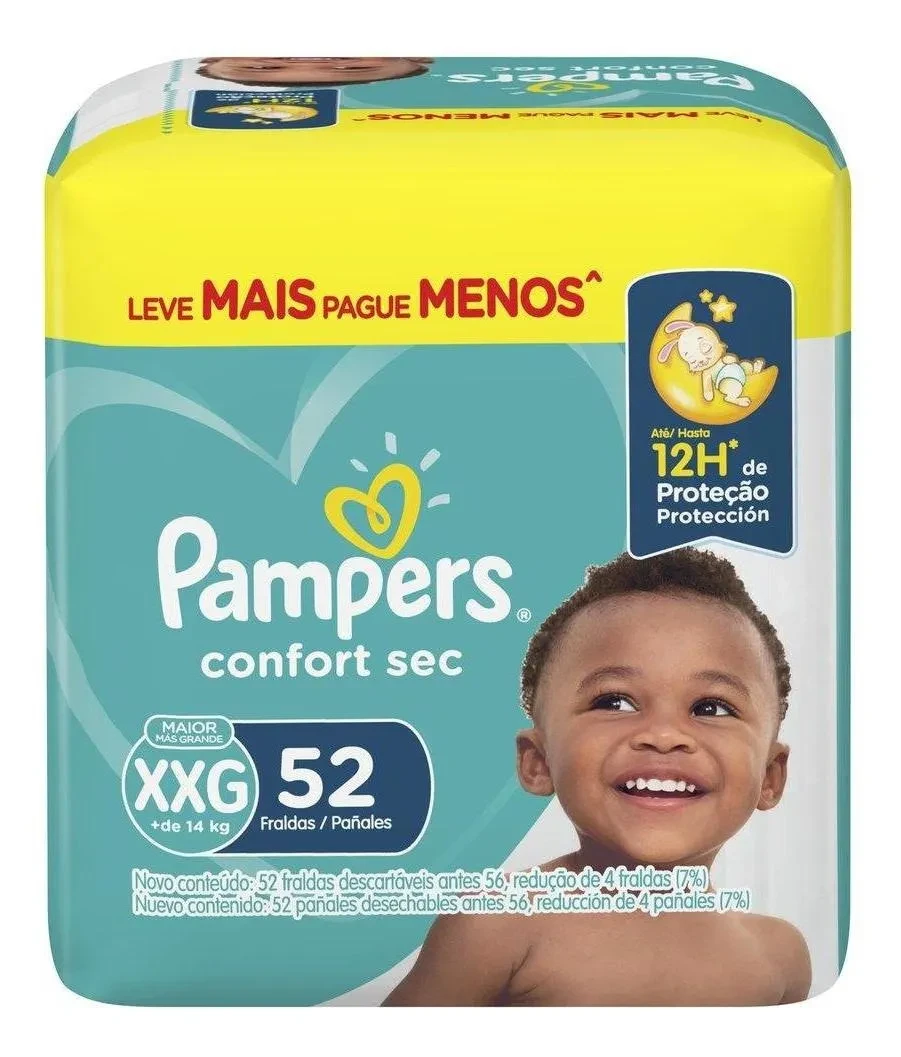 Fralda Pampers Confort Sec XXG: Desconto e Frete Grátis! fralda pampers xxg - Fralda Pampers Confort Sec XXG