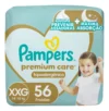 fralda pampers xxg - Fralda Pampers Premium Care XXG 56