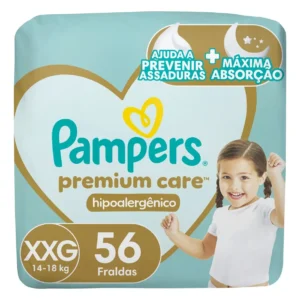 fralda pampers xxg - Fralda Pampers Premium Care XXG 56
