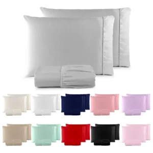 Jogo De Lençol 400 Fios Ponto Palito Cama Queen Saldão