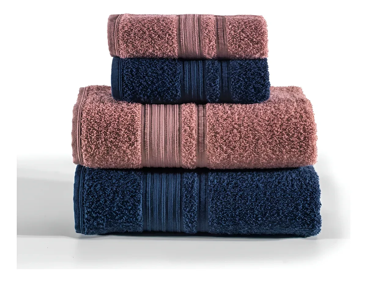 Toalha de Banho Altenburg Tóquio Kit 4 Peças - Roxo e Azul - FRETE GRÁTIS Toalha de Banho Altenburg Tóquio - Toalha de Banho Altenburg Tóquio