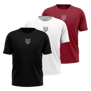 Kit 3 Camisetas Masculina Dry Alpha Lobo Geométrico