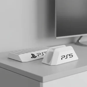 Kit Suporte PS5 - Kit Suporte Organizador PS5 Branco