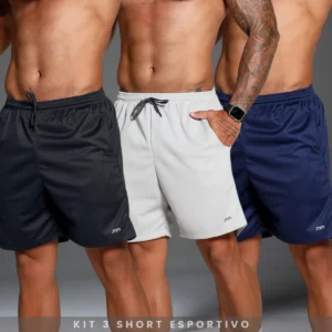 short masculino - Kit3 Short .mm Bermuda Esporte Masculina