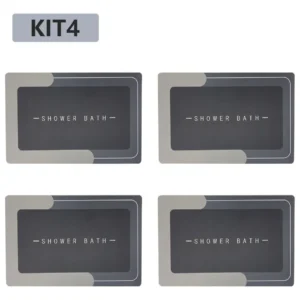 tapete para banheiro - Kit4 Tapetes Para Banheiro Tapete Mágico