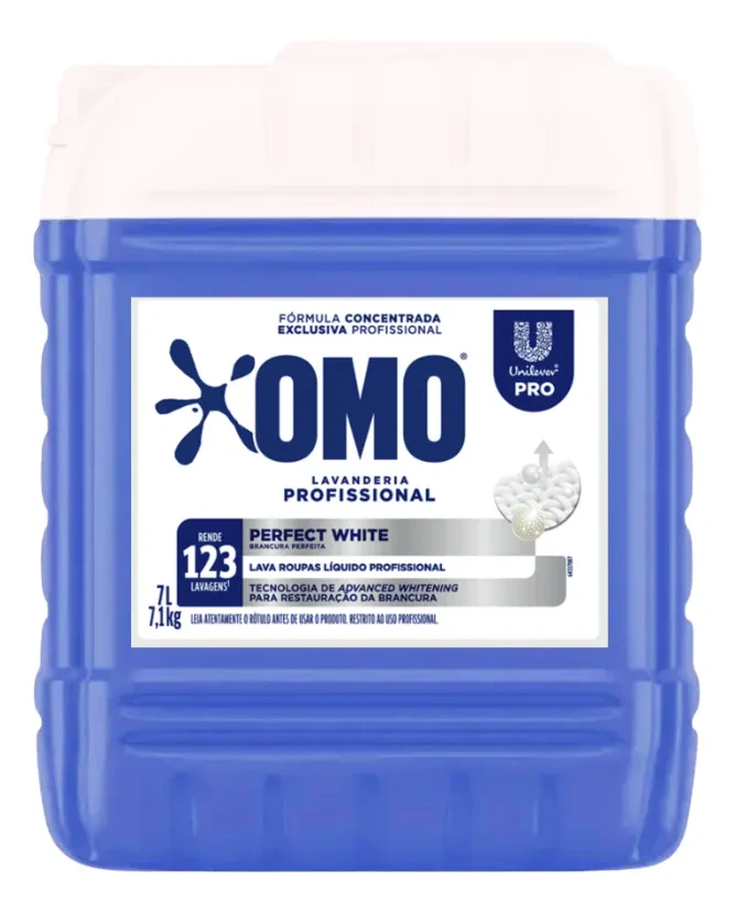 Lava roupas líquido profissional perfect white 7l Omo Lava roupas líquido profissional perfect white 7l Omo