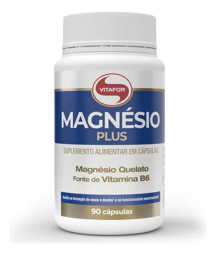 Magnésio Plus Vitafor 90 Cápsulas: O Melhor Suplemento com Frete Grátis! Magnésio Plus - Magnésio Plus Vitafor Magnésio B6