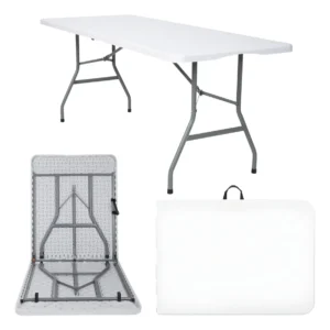 mesa dobrável - Mesa Dobravel Camping Maleta 1.80m Branca