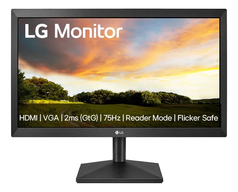 Monitor PC LG 20MK400H-B 19.5'' LED HD HDMI VGA 75Hz - Melhor Preço Monitor LG 20MK400H-B - Monitor PC LG 20MK400H-B