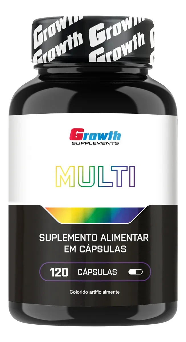 Multivitamínico Growth Supplements Multi 120 Cápsulas: Desconto+Frete Grátis! Multivitamínico Growth Supplements - Multivitamínico Growth Supplements Multi 120 Cápsulas