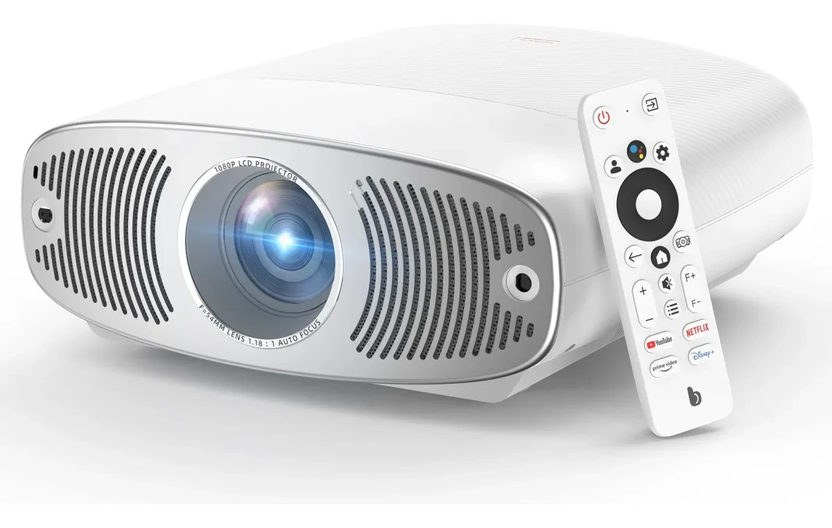 Projetor Bettdow Android Google TV 1000 ANSI: Desconto + Frete Grátis e Melhor Preço projetor branco - Projetor Bettdow Android Google TV 1000