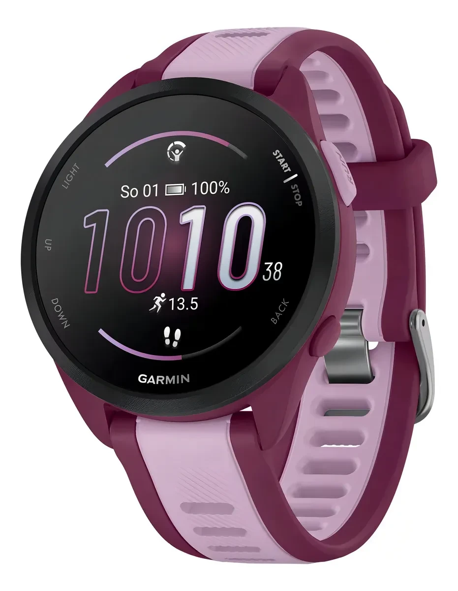 Garmin Forerunner 165 Music Original: Relógio Smartwatch GPS com Desconto Garmin Forerunner 165 Music - Relógio Garmin Forerunner 165 Music Cereja/lilás