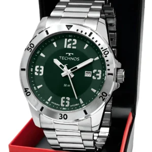 relógio masculino - Relógio Technos Masculino Prateado Militar