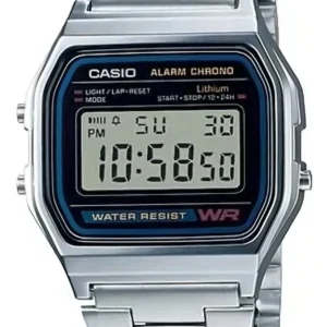 Relógio Casio A158WA-1DF - Relógio Casio Digital A158WA-1DF Prata Retrô
