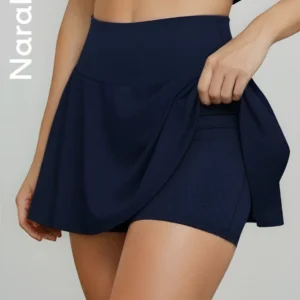 Short Saia Academia Feminino Cintura Alta Legging Fitness