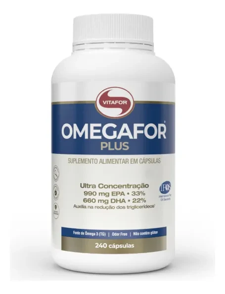 Suplemento Alimentar Omegafor Plus EPA e DHA 240 Cápsulas Vitafor Suplemento Alimentar Omegafor Plus EPA e DHA 240 Cápsulas Vitafor