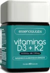 Vitamina D3 K2 - Vitamina D3 K2 Essencial Labs