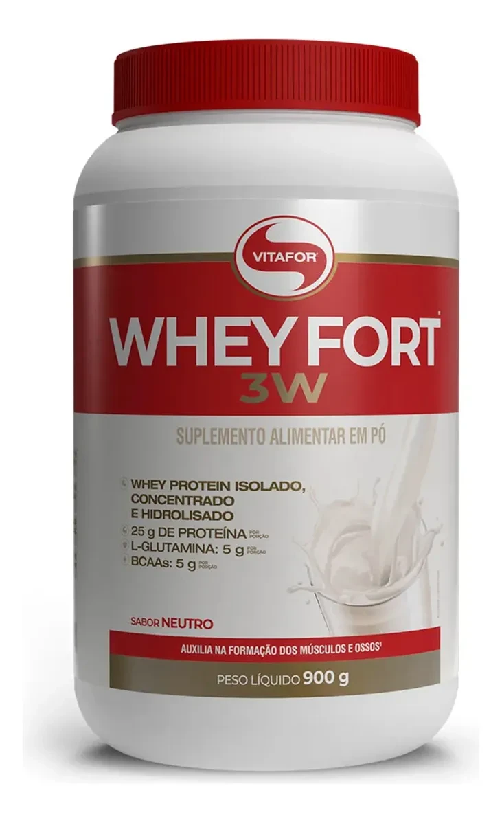 Melhor Preço! Whey Fort 3W Vitafor 900g Neutro: Nutrição e Desempenho! Whey Fort 3W Vitafor - Whey Fort 3W Vitafor 900g Neutro