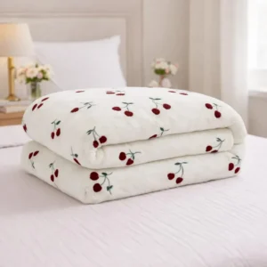 cobertor casal cerejas - Cobertor Casal Veludo Manta Cerejas Magazine