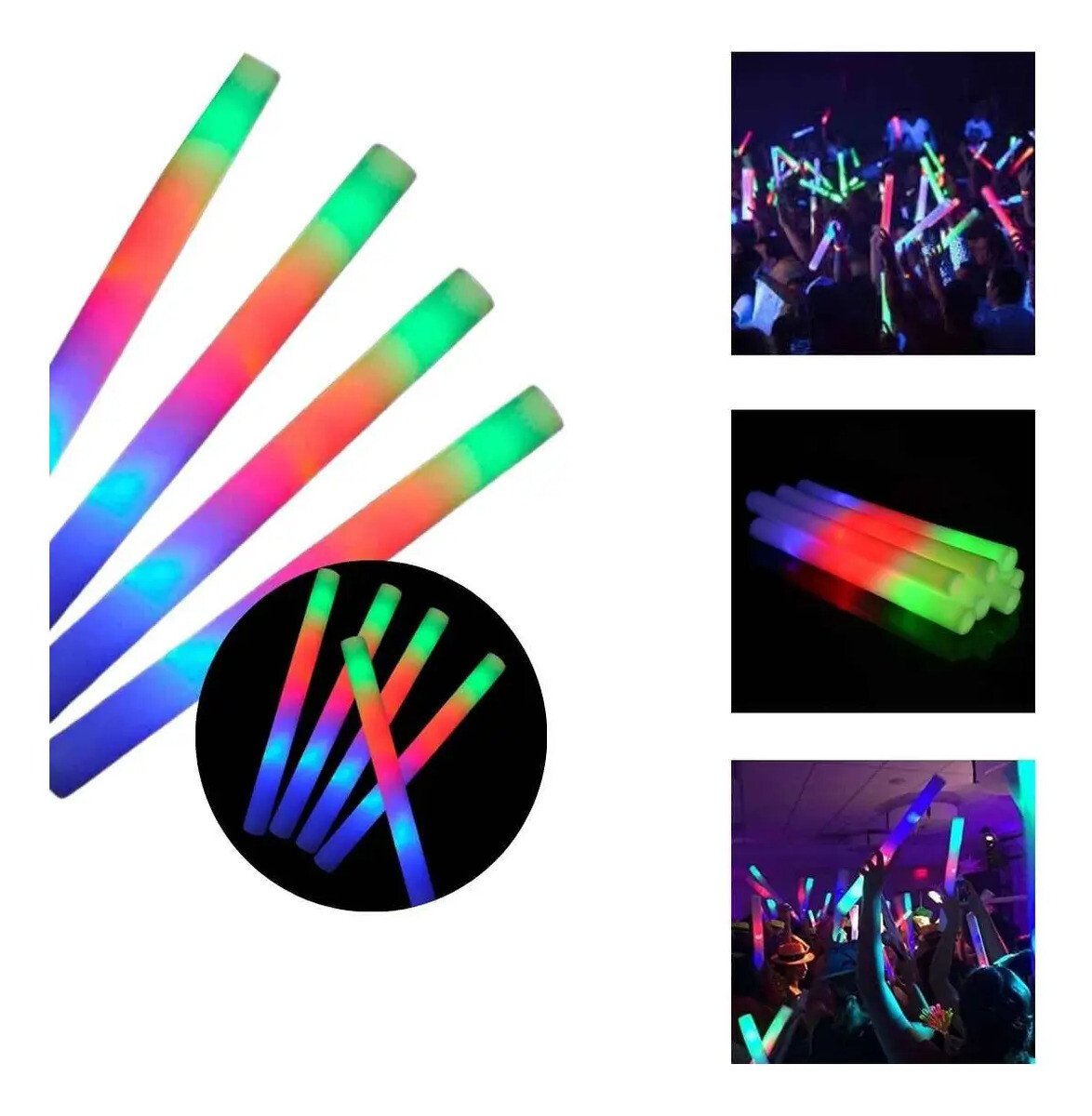 10 Bastão Led Casamento Balada Neon Pisca Sem Personalização 10 Bastão Led Casamento Balada Neon Pisca Sem Personalização
