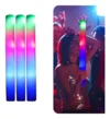 Kit 10 Bastão Led Neon Espuma Colorido Balada Festa Formatura Casamentos com LEDs Piscantes