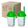 10 Copos Cristal com Tampa Chantilly 200ml para Festa e Balada
