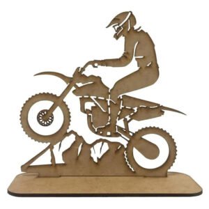 10 Troféus Prova De Moto Para Motocross Mdf 1328