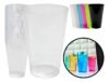 100 Copos Acrilico 300ml Lavável Descartável Cristal