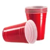 100 Copos Americano Descartável 440ml Beer Pong Vermelho Red Vermelho