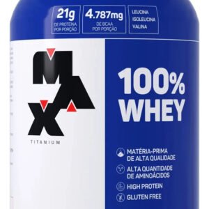 100% Whey Protein Concentrado 900g Max Titanium Sabor Chocolate