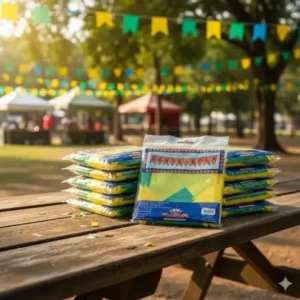 Bandeirinha Brasil Copa Mundo Plástico Verde e Amarela 100m Real Seda