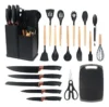 Kit Utensílios Cozinha Tábua Silicone 19 Peças Completo