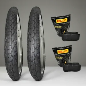 2 Pneus 26×1.1/2×2 Pirelli Manga Turbo Bike Balão + 2camaras