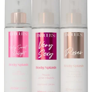 Kit 3 Body Splash Very Sexy Delight Roses Barbour's Beauty 600ml