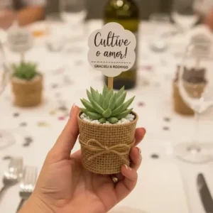 40 Lembrancinhas Casamento Mini Suculentas Personalizadas